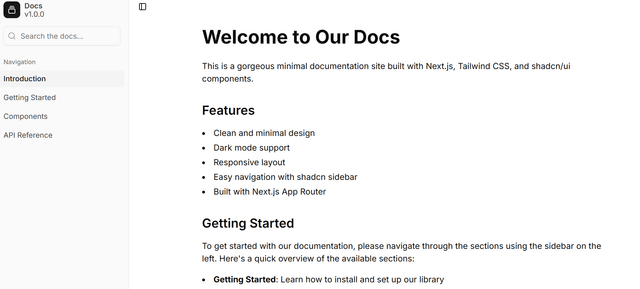 Documentation Starter app